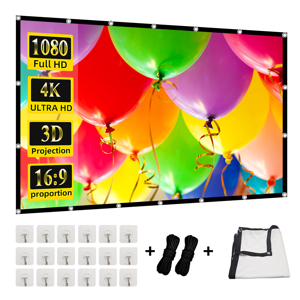 Home Cinema Projector Screen - MIXITO rideau de Projection 16: 9