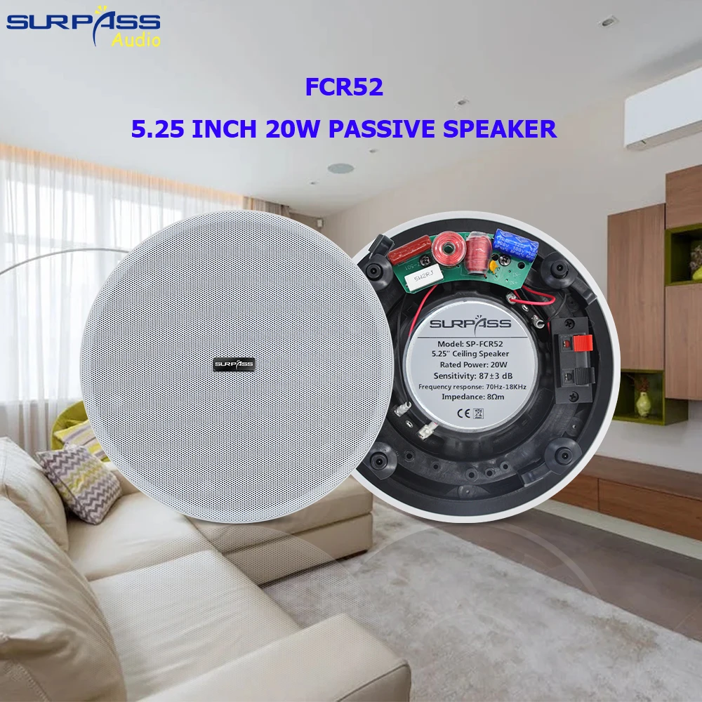 Home Cinema Encastrable - Haut-parleur de plafond sans cadre 5,25