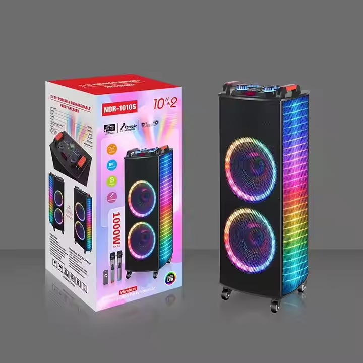 Home Cinema Led - Enceinte karaoké extérieure NDR Dual 10