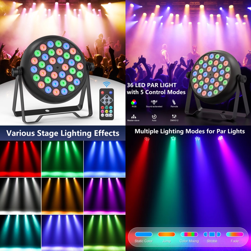 Home Cinema Led - Projecteur PAR LED RGB 36 lumières