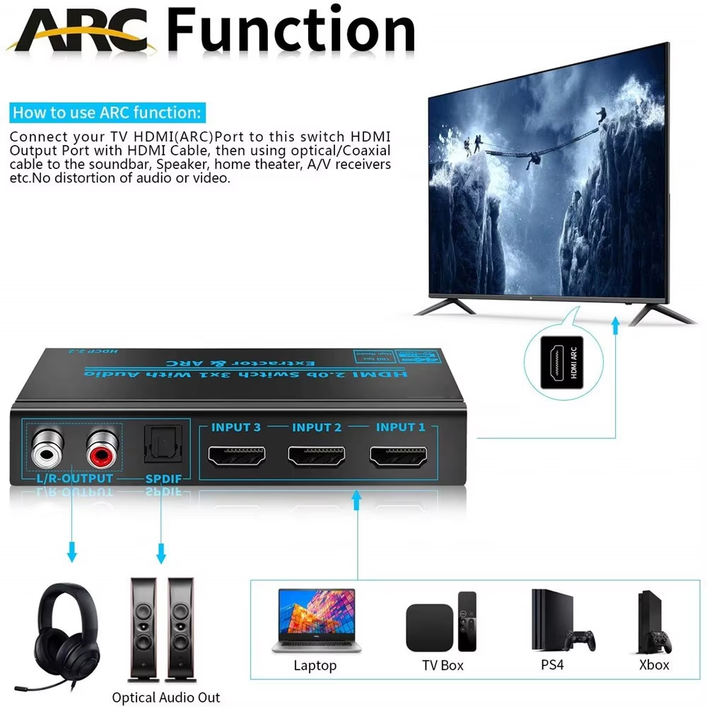 Hdmi Arc Cable - Extracteur audio HDMI 4K@60Hz ARC Toslink