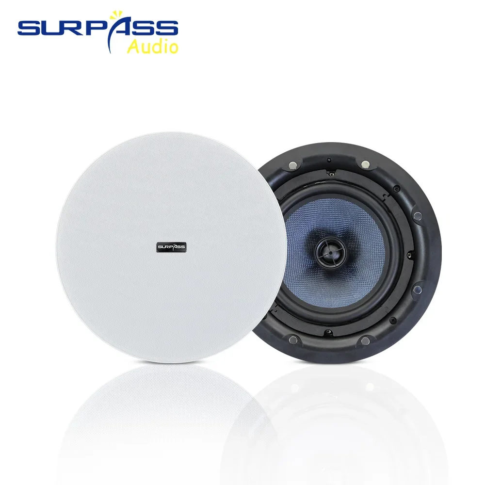 Home Cinema Encastrable - Haut-parleur de plafond Coxial sans cadre,