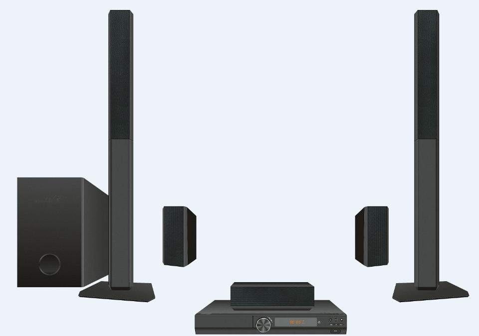 Système Home Cinéma 5.1 canaux - Home Cinema With Wireless Rear Speakers avis et prix