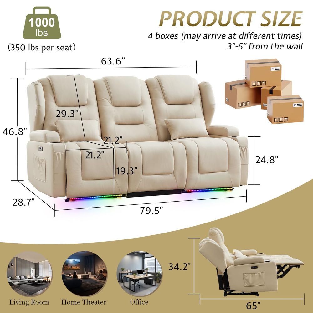 Canapé inclinable Power Lovese - Home Cinema Led avis et prix