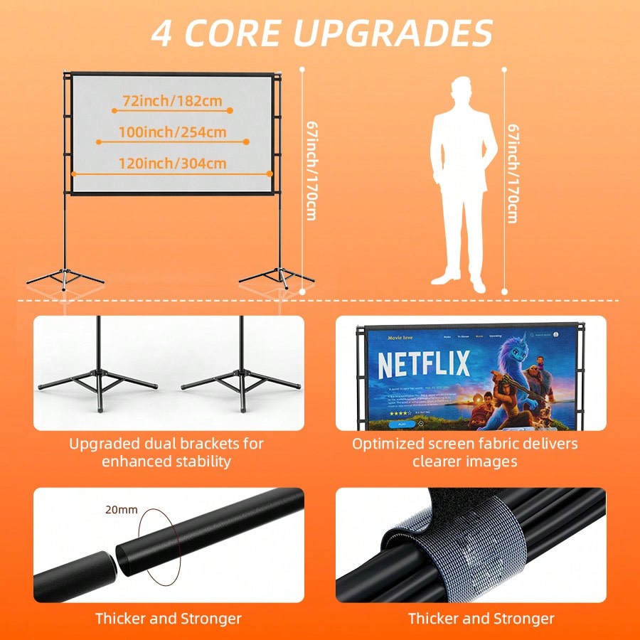 Écran de projection XBJ 100 po - Home Cinema Projector Screen avis et prix