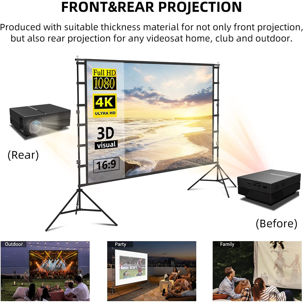 VEIDADZ-Écran de projection av - Home Cinema Projector Screen avis et prix