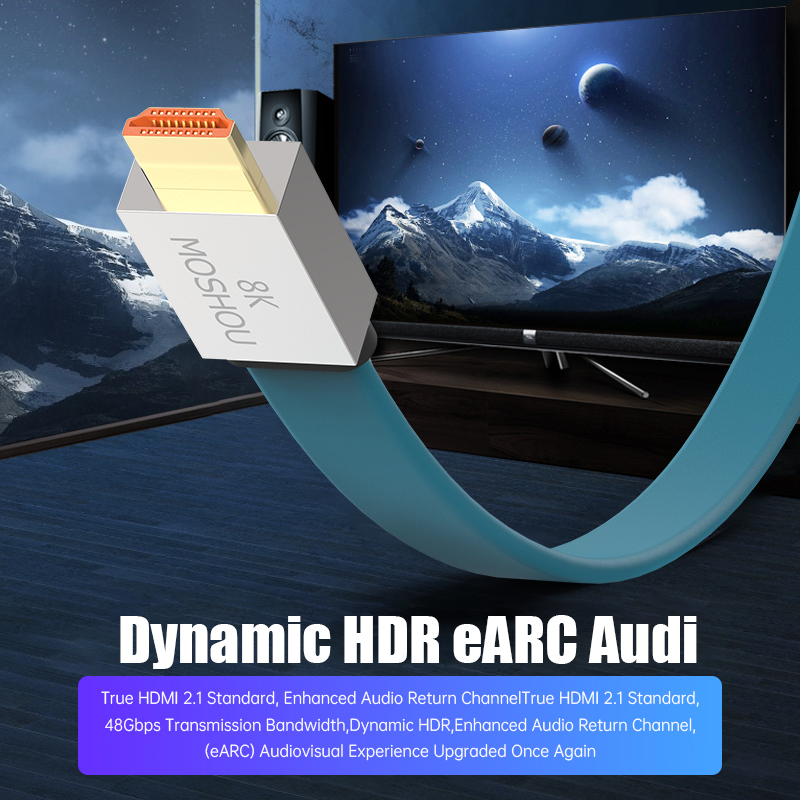 Câble HDMI 2.1 MOSHOU 48Gbps 8 - Hdmi Arc Cable avis et prix