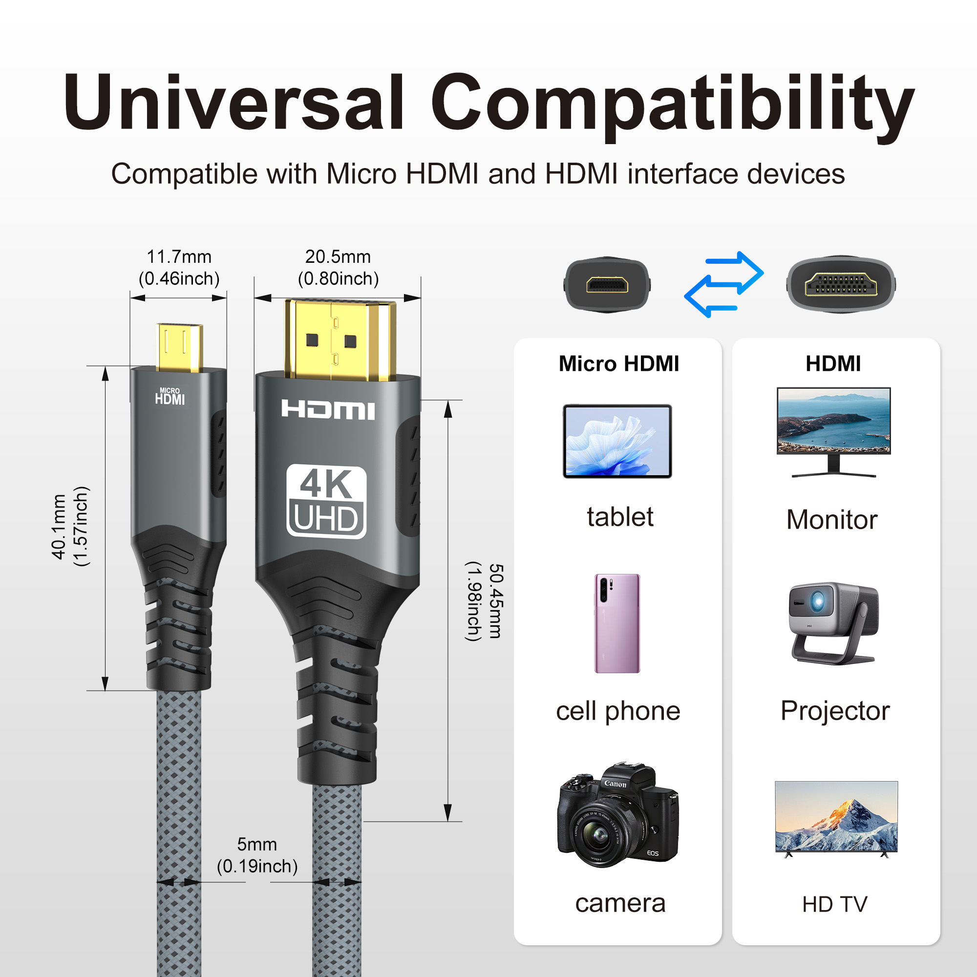 Micro HDMI 4K compatible avec  - Hdmi Arc Cable avis et prix