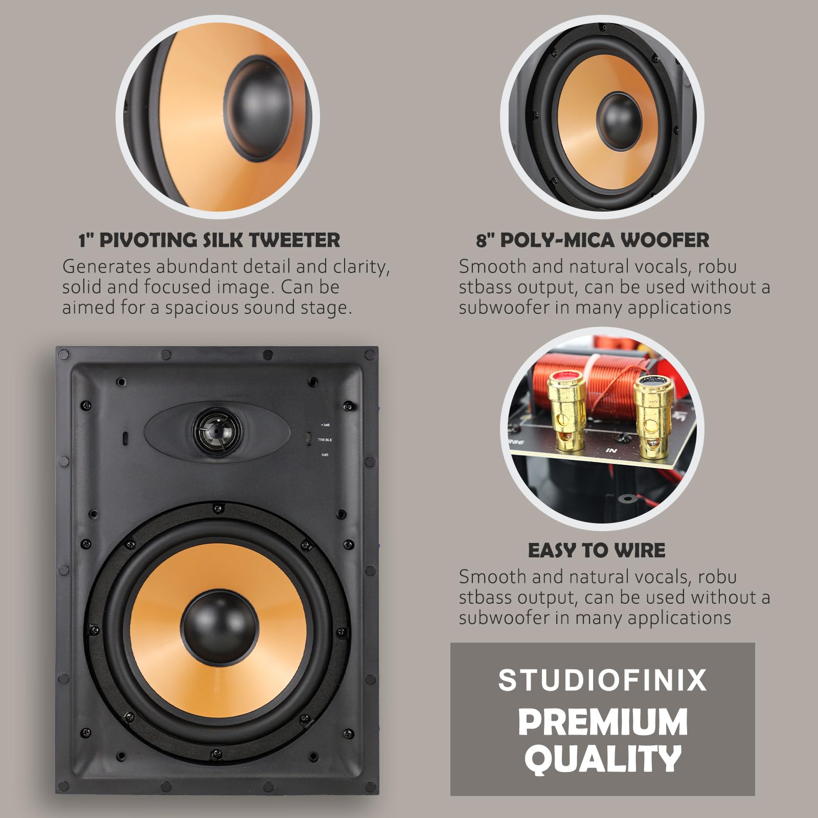 STUDIOFINIX Enceintes murales  - Home Cinema Encastrable avis et prix