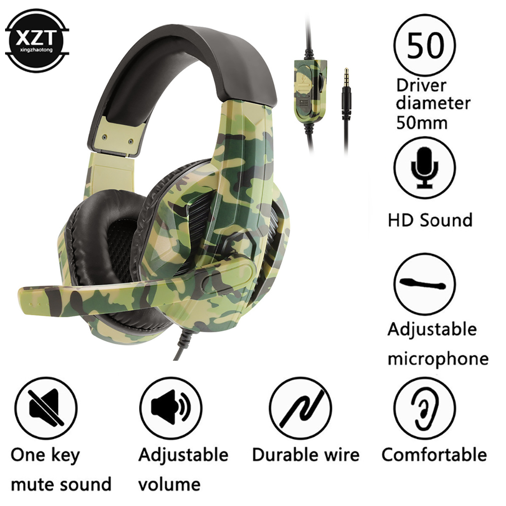 Casque de jeu Camouflage 3.5mm - Home Cinema Headphones avis et prix