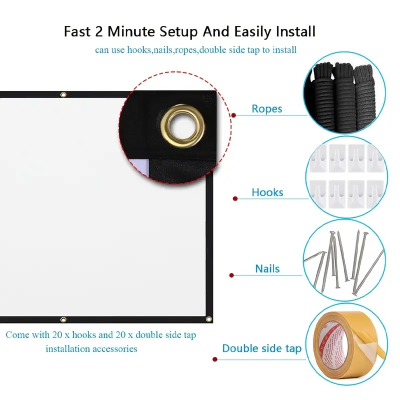 Écran de projection 16:9 intér - Home Cinema Projector Screen avis et prix